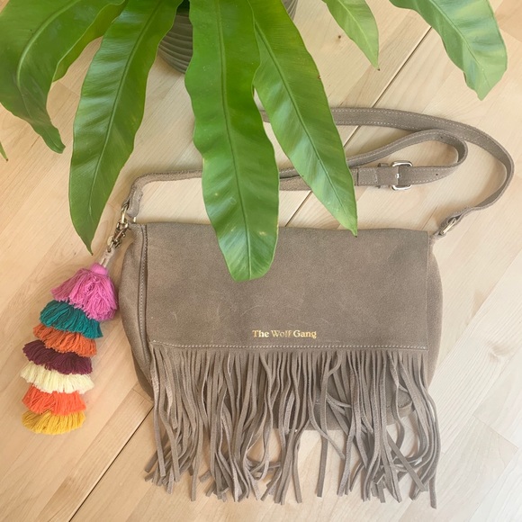 The Wolf Gang Suede Bohemian Tassel Fringe Bag - Picture 7 of 7